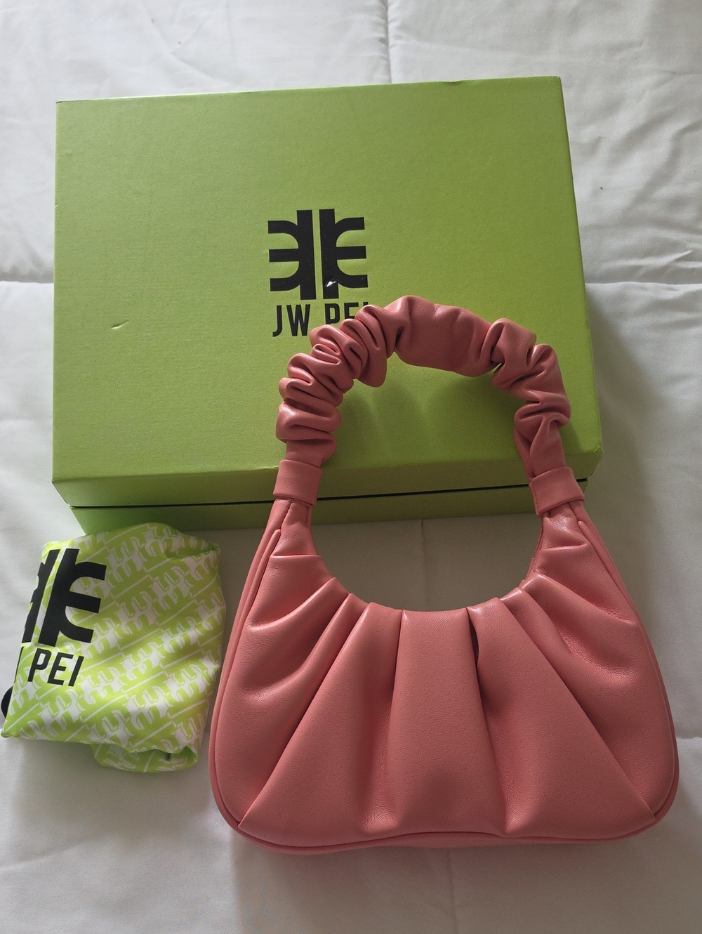 JW PEI Dusty Rose Ruched Shoulder Bag